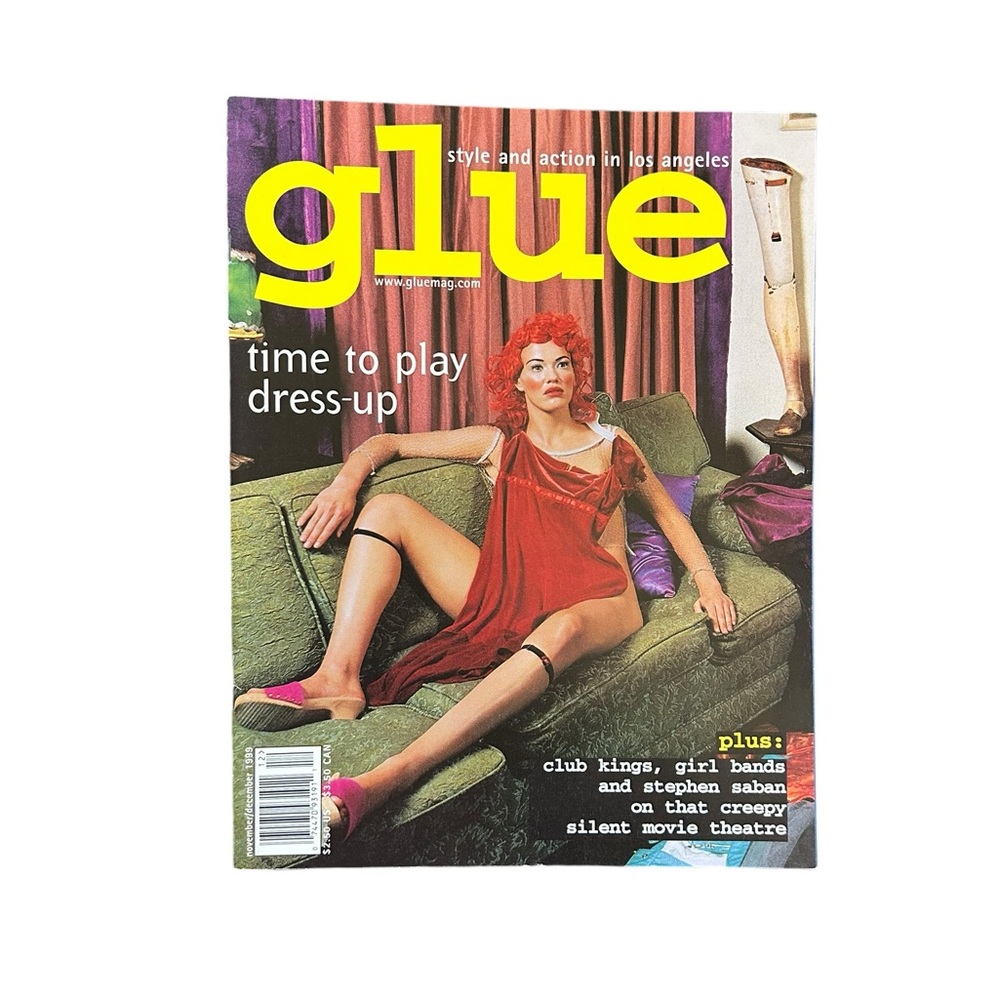 Vintage Y2K Glue Magazine Nov/Dec 1999 L.A. Indie Fashion Celeb Lifestyle Rare